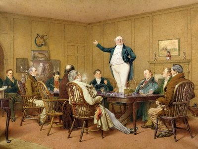 Mr Pickwick Addresses the Club, 1890 by Charles Green